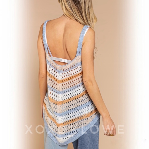 Boho Crochet Knit Sleeveless Top - Picture 10 of 14